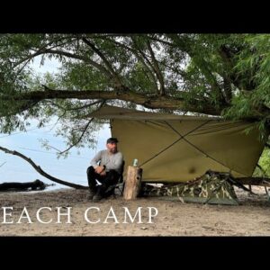 Camping on a Beach | Tarp and Bivvy | SUDDEN STORM