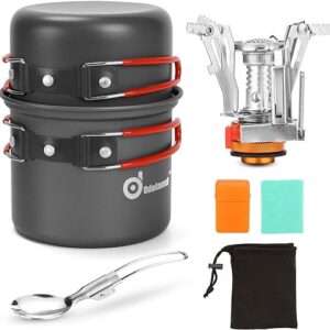 Odoland Camping Cookware Mess Kit - Essential Outdoor Cooking Gear