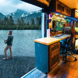 Rainy Vanlife Camping in Remote Alaska Town