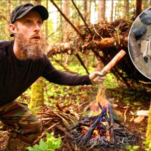 Caveman Survival Challenge (Only Primitive Caveman Tools) - NO Food, Water, or Shelter!!!